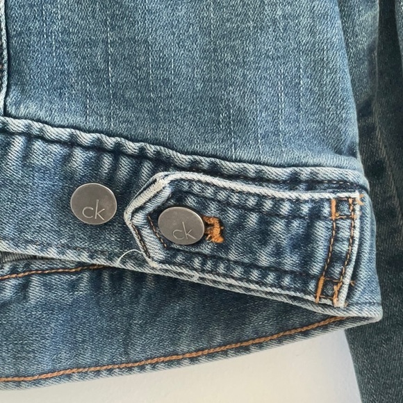 Calvin Klein Jean Jacket Large  Cotton Denim - Picture 4 of 9